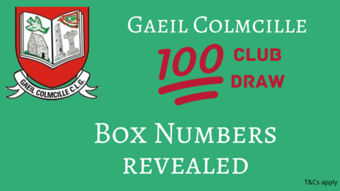 Club 100 Box Draw Numbers